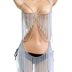 FEATIVAL BODY JEWLERY GOLD CHAIN 2PC BODYSUIT WEAR